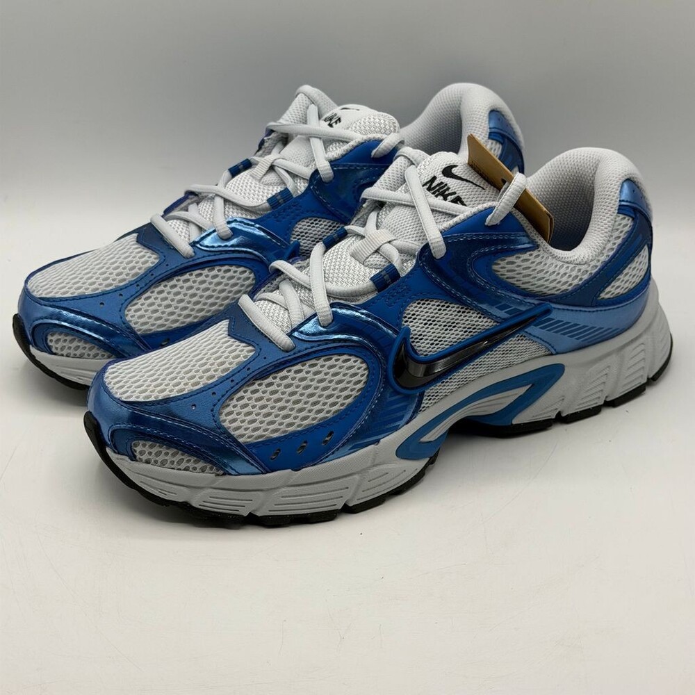 Nike V5 RNR HJ5228-010 Pure Platinum Brilliant Blue Men's 9.5 Mesh Running Shoes
